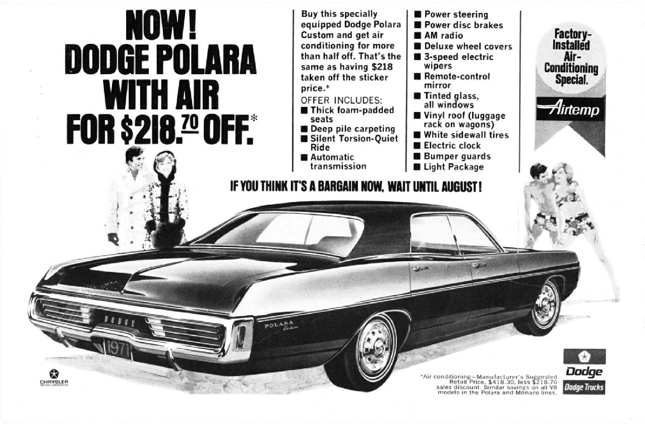 1971 Dodge Auto Advertising
